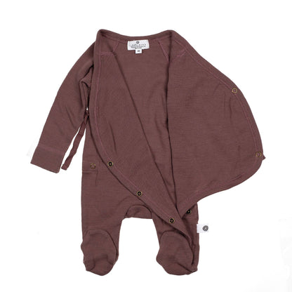 Combishort/body Lille Barn Merino - laine mérinos - Mauve crépuscule