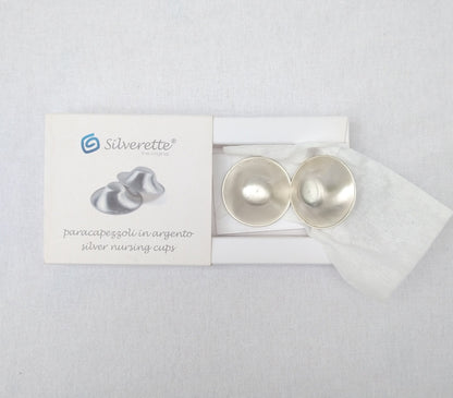 Silverette silver nursing cups